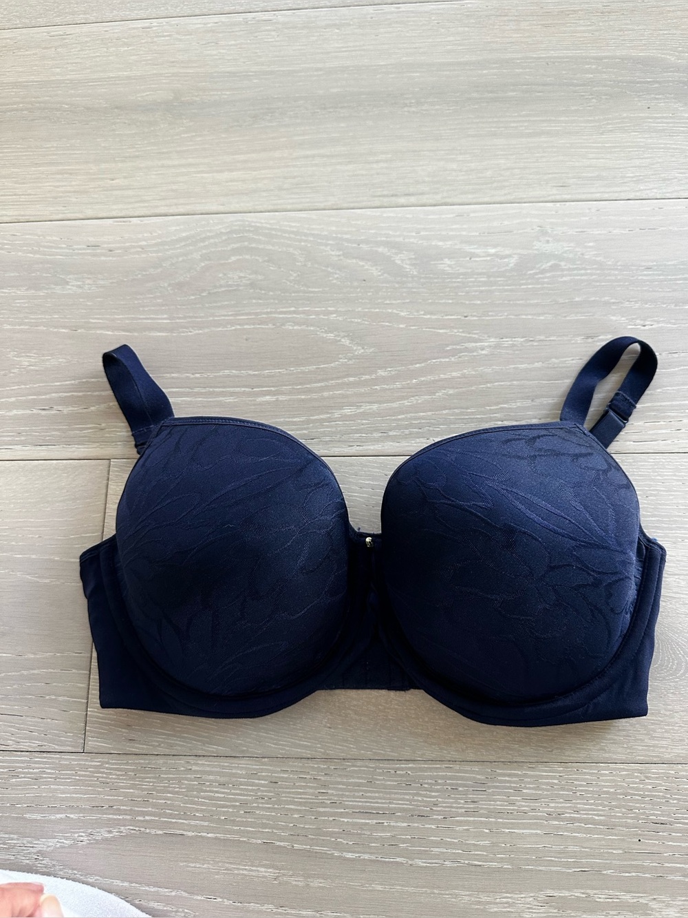Cacique Navy Blue Lightly Lined Underwire Balconette Bra Size 36F